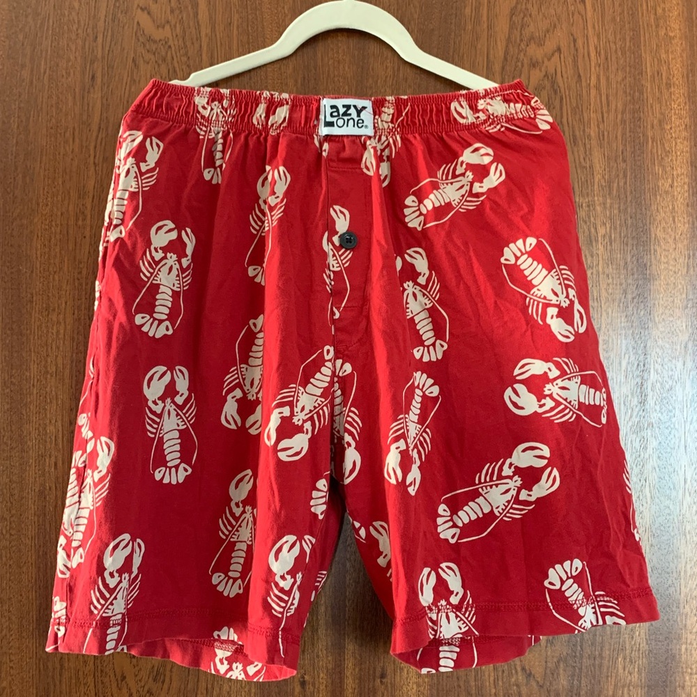 Lazy One Red Lobster Print Shorts